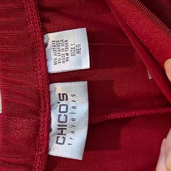 Chico's Travelers red Pants - Picture 4 of 8